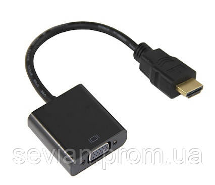 

Перехідник моніторний HDMI-VGA HD15 (VGA-екран) Gutbay Pas 1080p 0.20m D=6.0мм Gold Черный(78.01.4428)