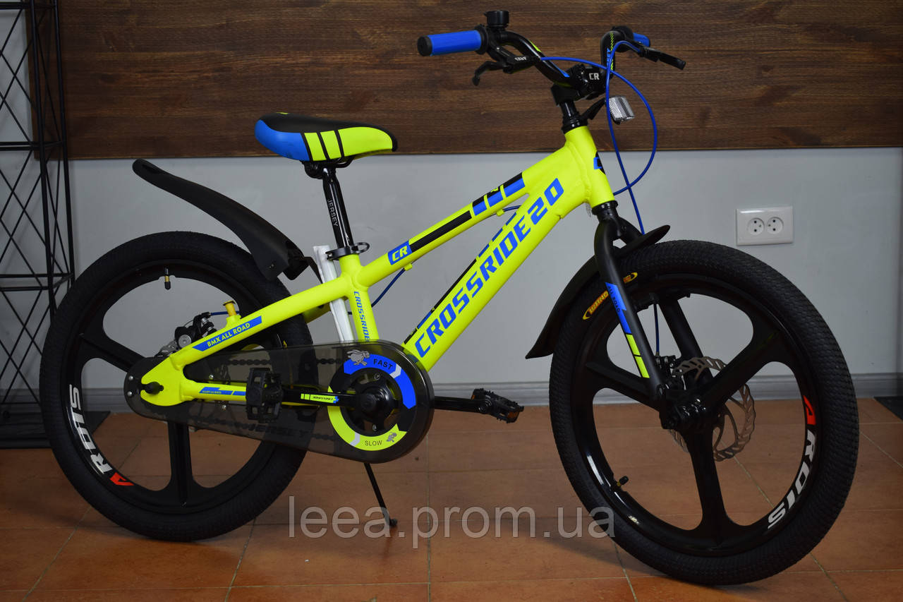 

Детский велосипед 20" Crossride Jersey (Ardis) 6-11 лет. до 125 см. 20", салатово-синий, Оранжевый