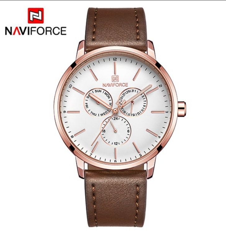 Мужские наручные кварцевые часы Naviforce NF3001-RGWНет в наличии