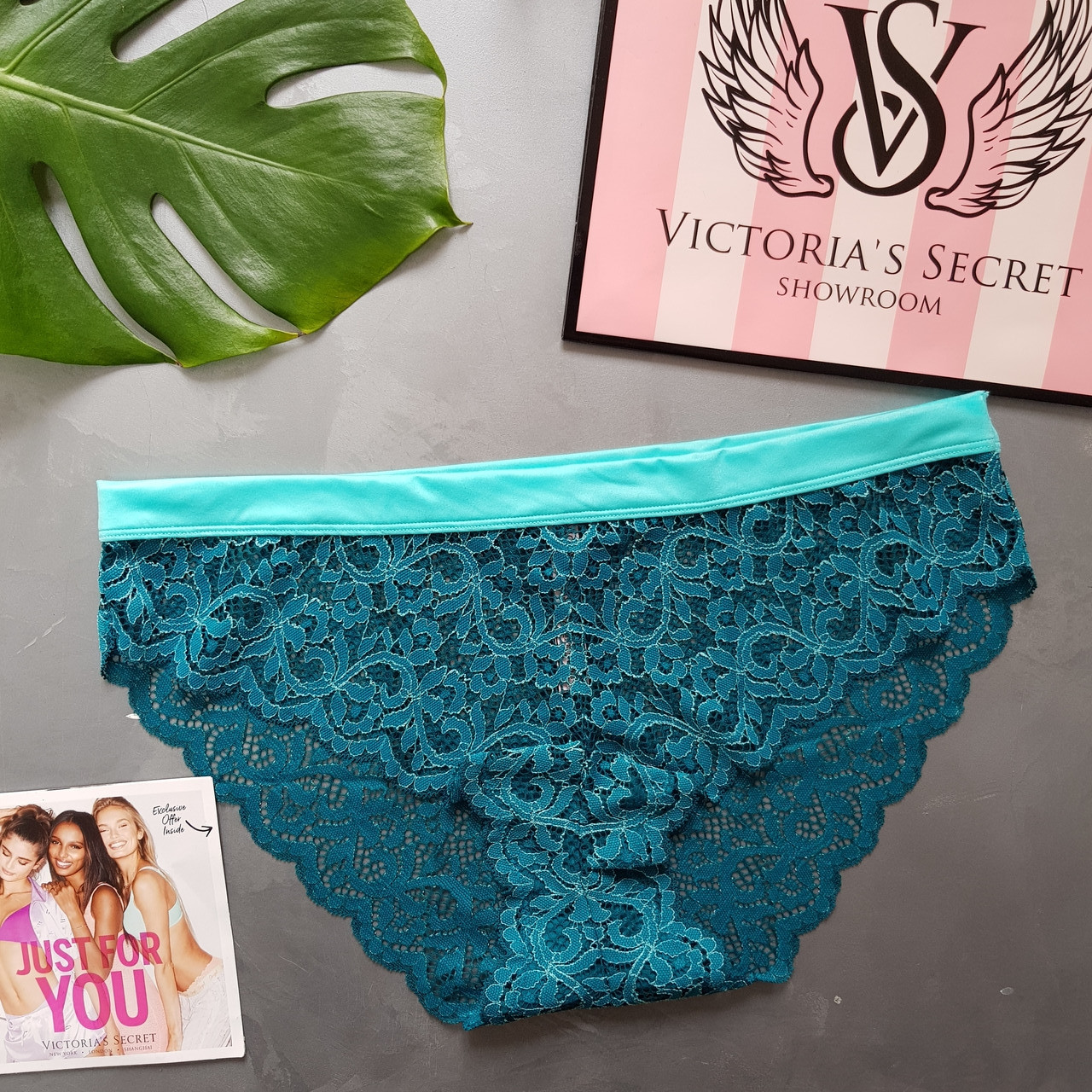 

Victoria's secret трусики бикини размер L, Бирюзовый