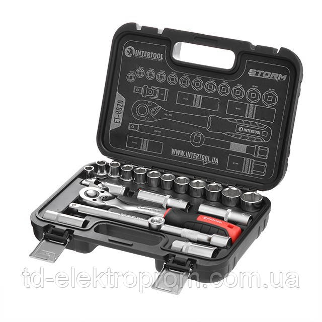 

Набор инструментов 1/2", 20ед., Cr-V INTERTOOL ET-8020