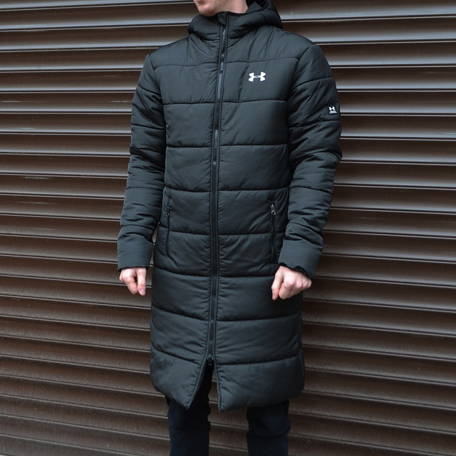 Купить Куртка парка длинная мужская зимняя теплая черная спортивная Under  Armour Андер Армор, цена 1950 грн — Prom.ua (ID#1065129675)