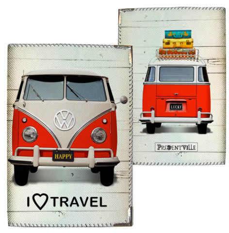 Обложка на паспорт I love travel (PD_14S075_SE)