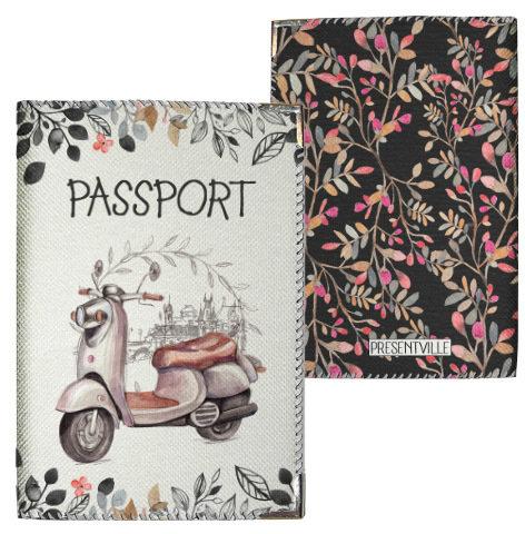 Обложка на паспорт Мопед (PD_CLF023_SE)