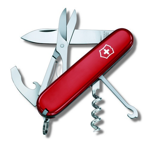 

Нож Victorinox Vx13405 COMPACT 91мм, 15функ, крас , штоп, ножн, ручка, миниотверт