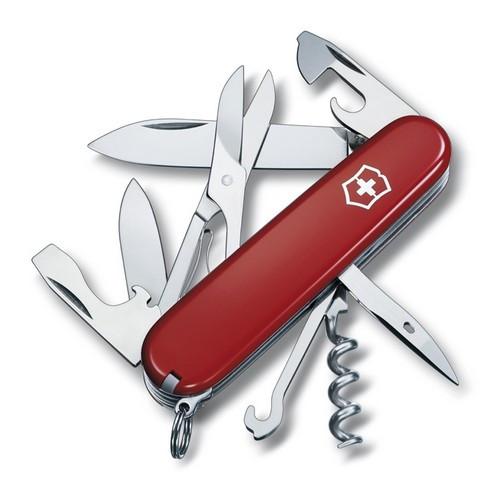 

Нож Victorinox Vx13703.B1 CLIMBER 91мм, 14функ, крас , штоп, ножн, крюк (блистер)