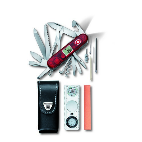 

Нож Victorinox Vx18741.AVT EXPEDITION-KIT Набор нож 91мм, 33функ, крас.прозр+лин 40568-44+точилка+чехол