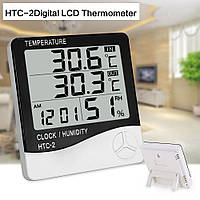 Цифровий Термометр, Гігрометр HTC-2 Години електронні РК-дисплей