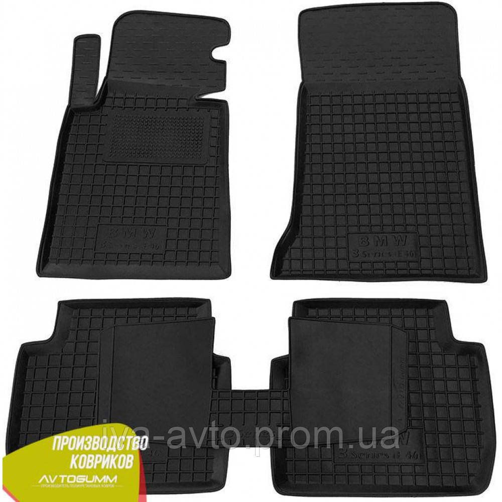 

Резиновые коврики BMW 3 (E46) 1998-2004 Avto-Gumm / БМВ 3 (Е46), Черный