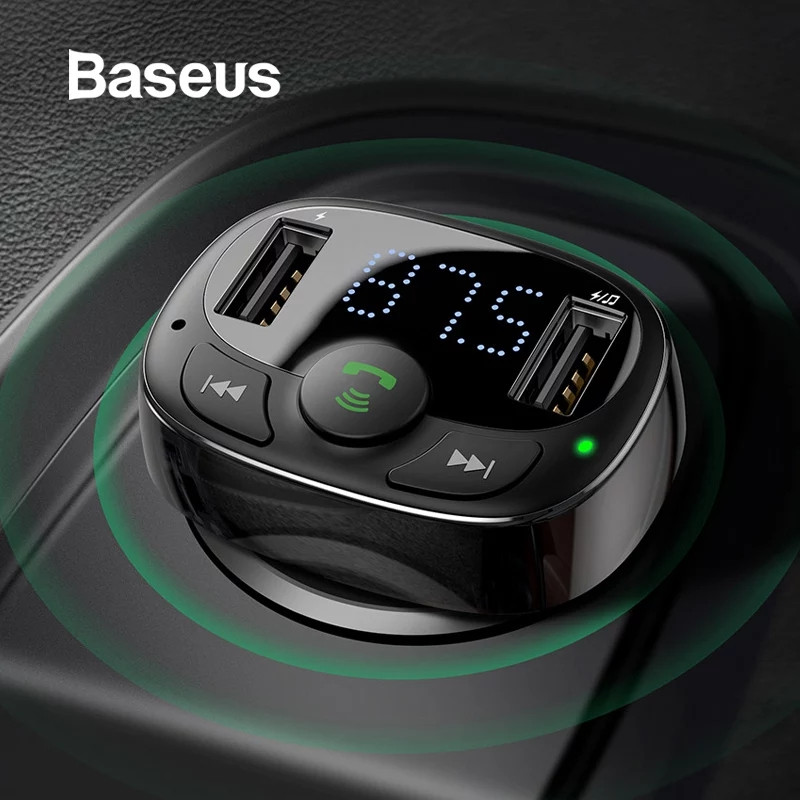 

Автомобильный FM-трансмиттер Baseus S-09A модулятор USB автомобильное зарядное устройство Black