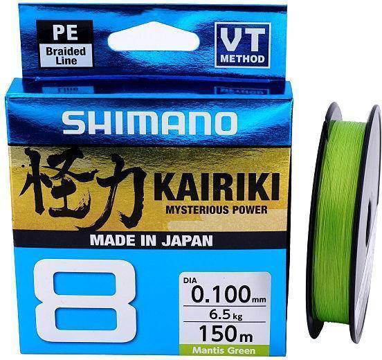 

Шнур Shimano Kairiki 8 PE (Mantis Green) 150m 0.315mm 33.5kg