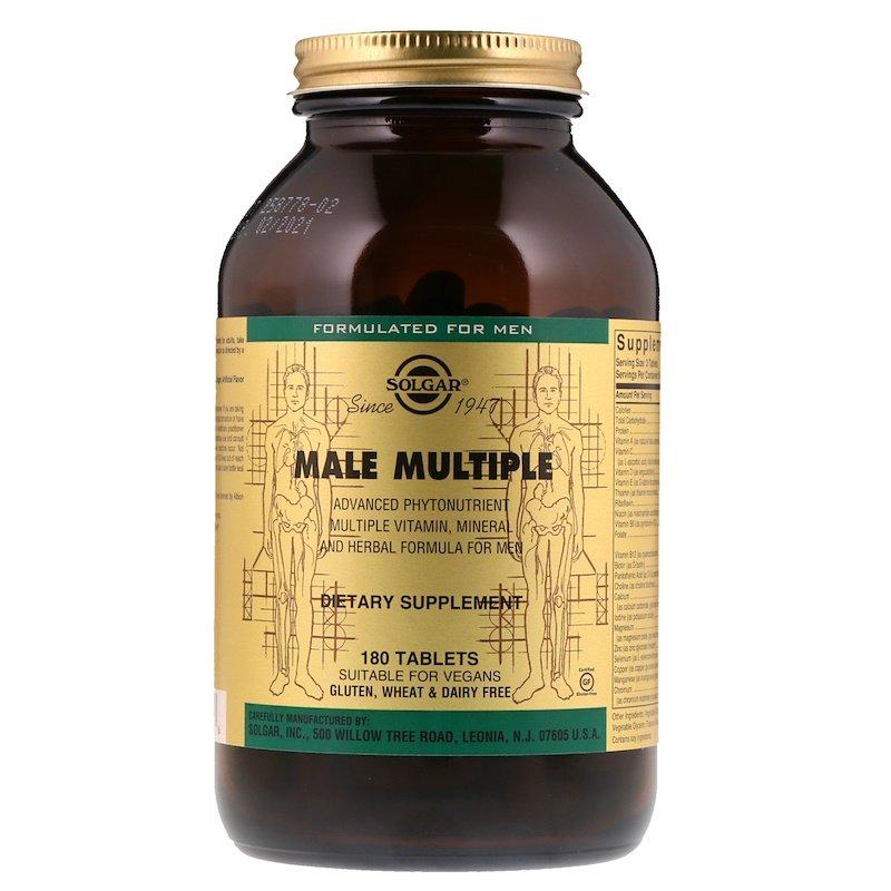 

Мультивитамины и минералы для мужчин, SOLGAR "Male Multiple" (180 таблеток)
