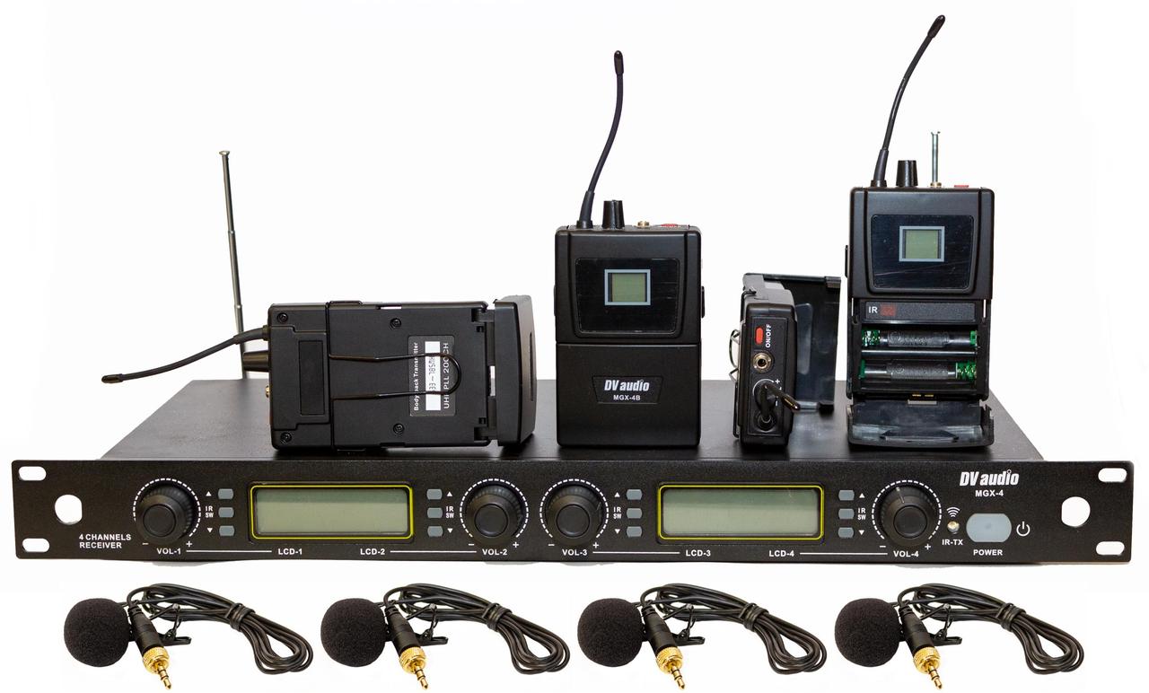 

Радиосистема DV audio MGX-44B c петличными микрофонами
