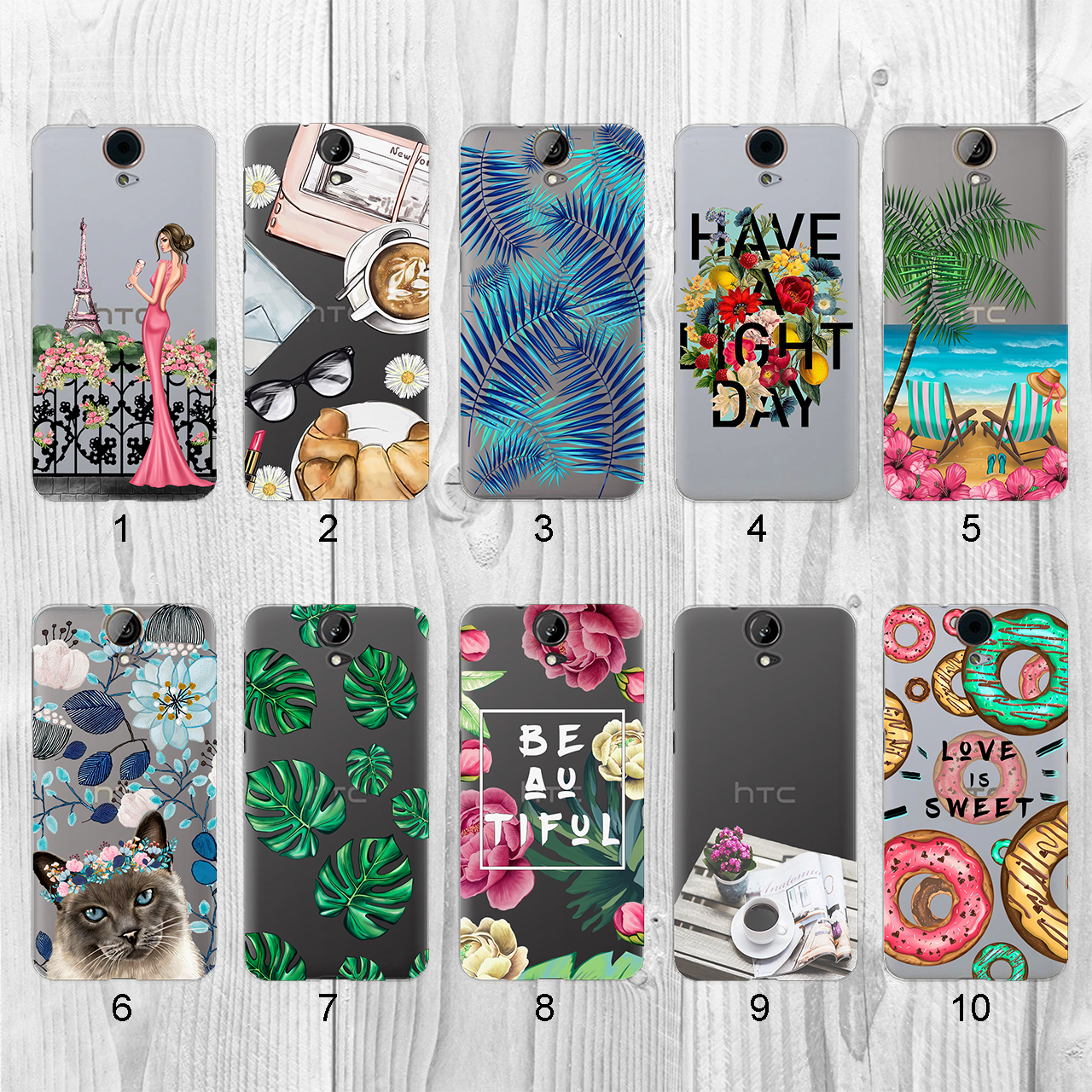 

Силиконовый чехол с рисунком для HTC One E9 / One E9+ (new collection)