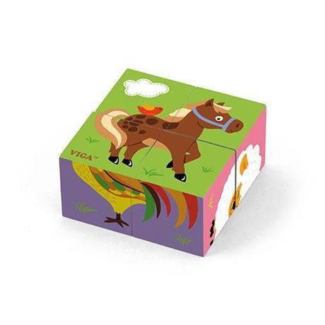 

Пазл-кубики Viga Toys "Ферма" (50835, Разноцветный