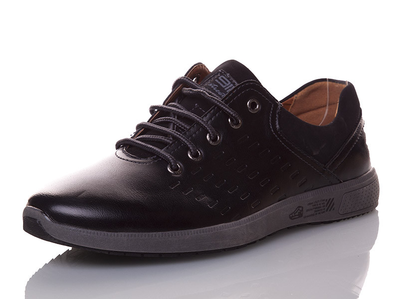 Мужские кроссовки сlassic туфли классика черный, кожаные, классическая