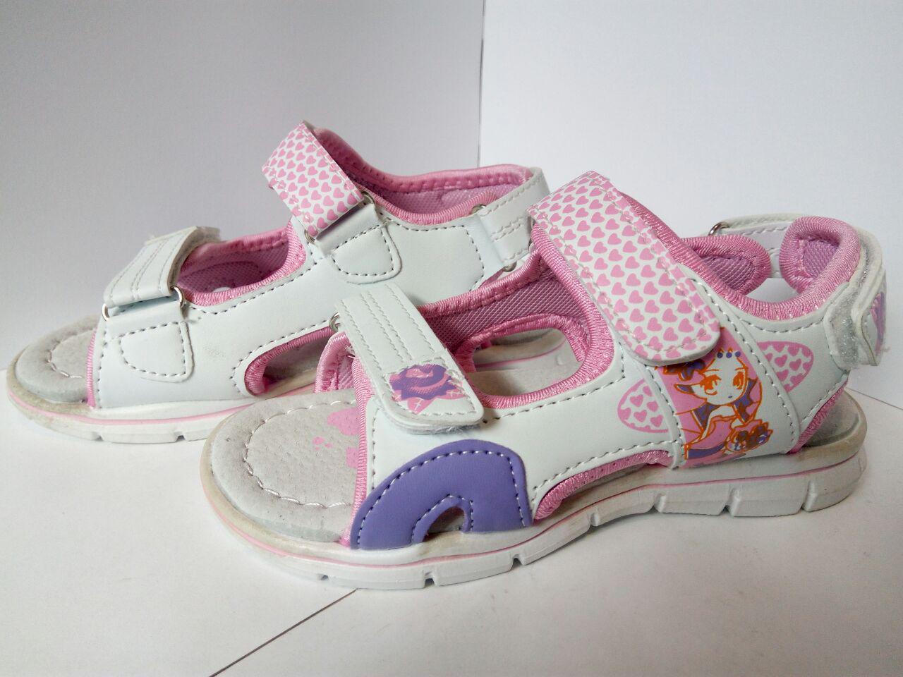 Детские сандали, летняя обувь для девочки, босоножки розовые 30