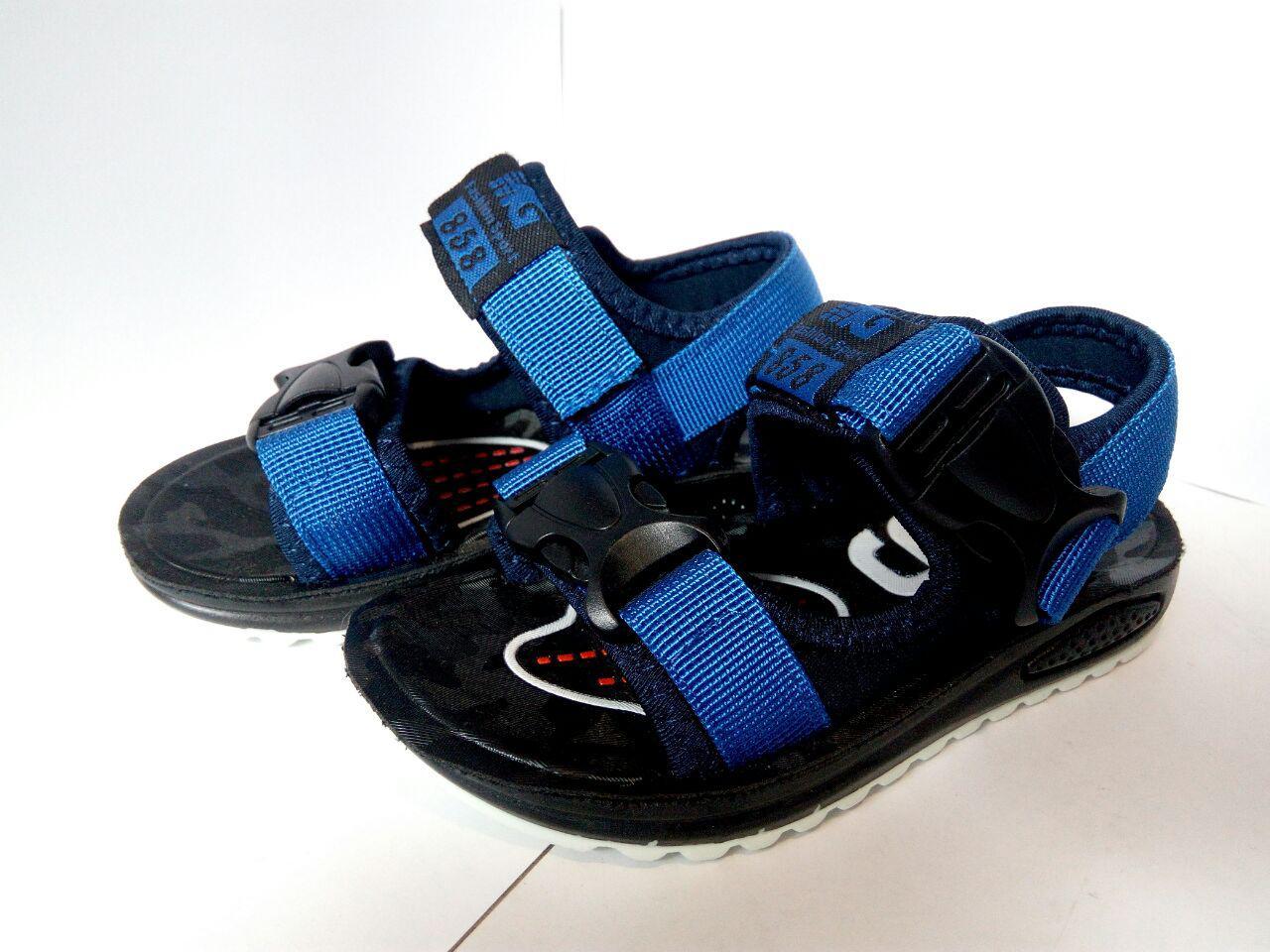 Детские сандали, летняя обувь для мальчика, босоножки синие с карабино