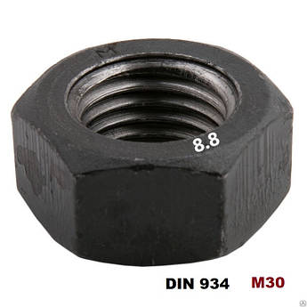 М30 Гайка шестигранная Каленая 8.8 (DIN 934)