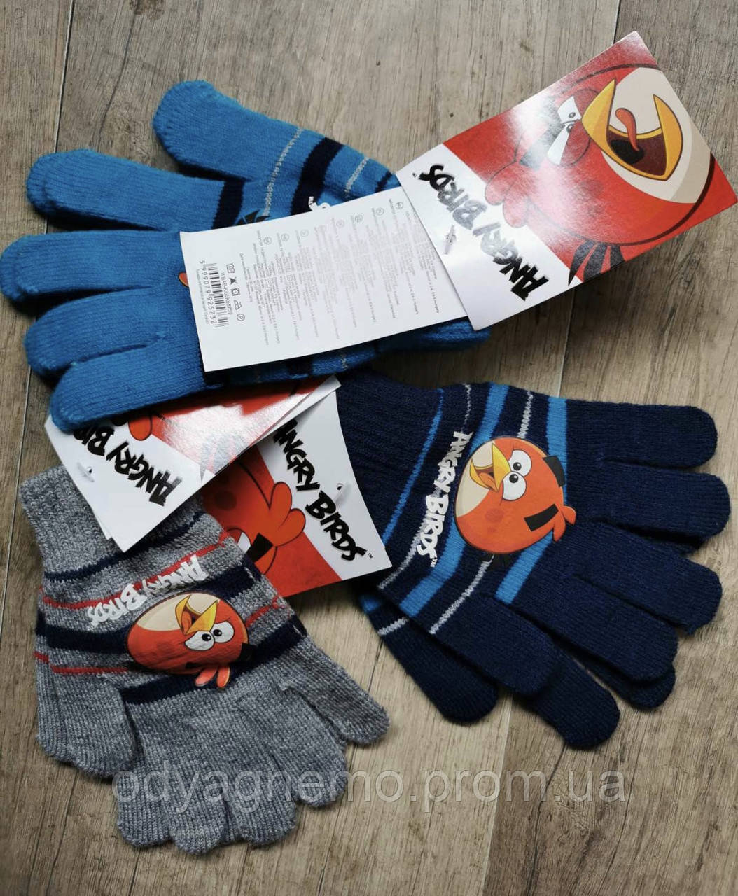 Перчатки для мальчиков Angry Birds оптом. Артикул: 68759, фото 1