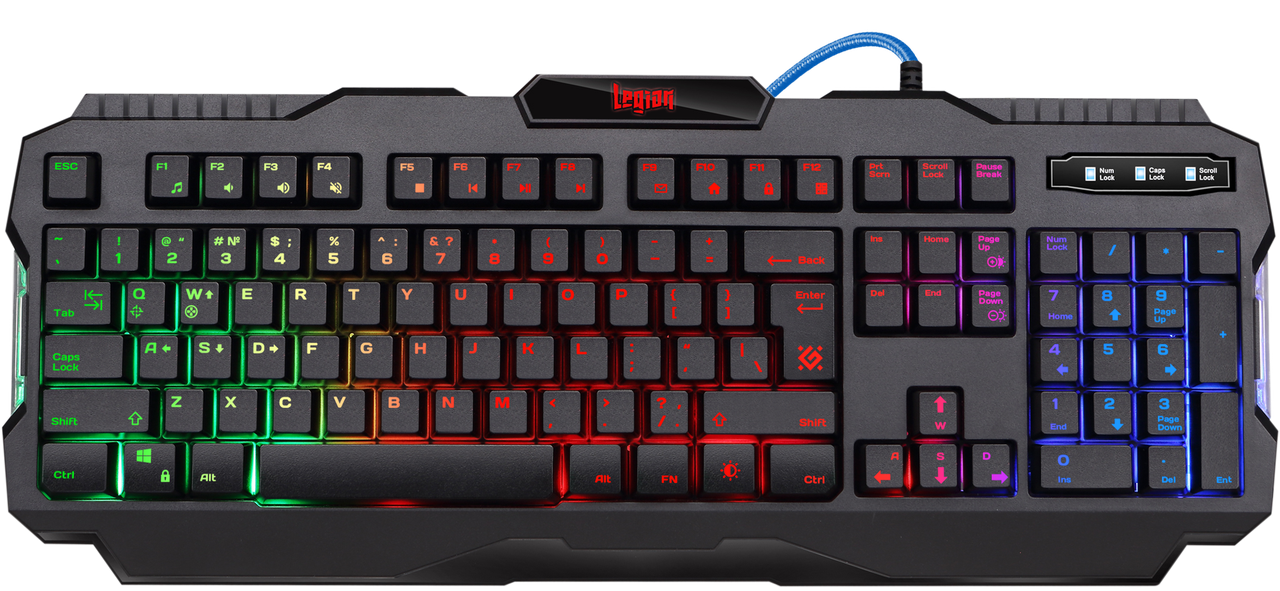 Игровая клавиатура Defender Legion GK-010DL RU,RGB подсветка,19 Anti-GНет в наличии
