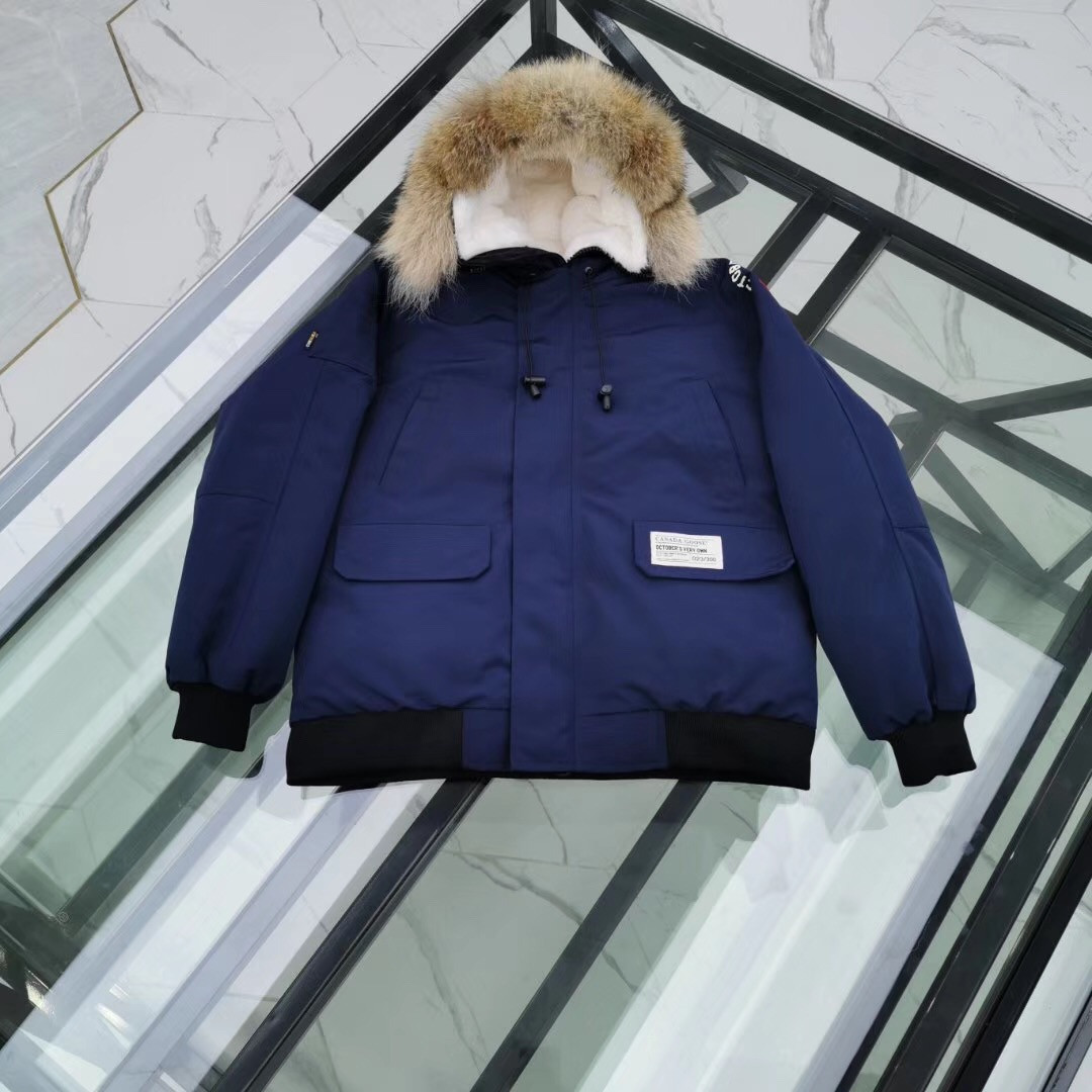 

Зимняя куртка парка-пуховик Canada Goose OVO Chilliwack Bomber 2016 Admiral Blue синий XXL