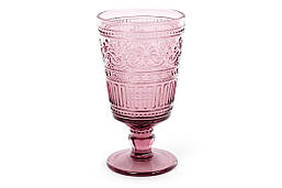 Набір скляних келихів для вина 360 мл колір - рожево-пурпуровий 6 шт.