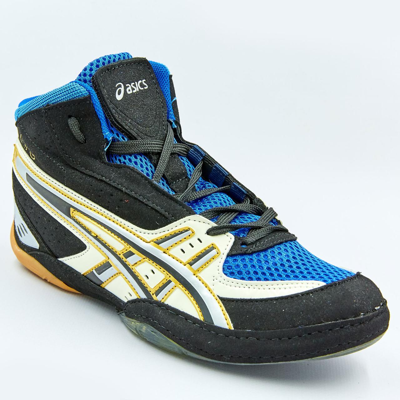 

Борцовки замшевые ASICS (р-р 40-45, черный-синий)