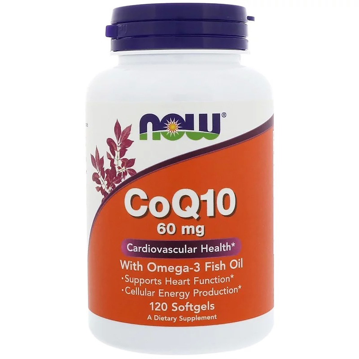 

Коэнзим Q10 с Рыбьим Жиром CoQ10 with Omega 3 Now Foods 60 мг 120 гелевых капсул, официальный сайт