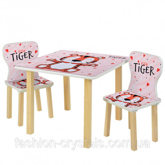 

Детский комплект стол и 2 стула тигр 508
