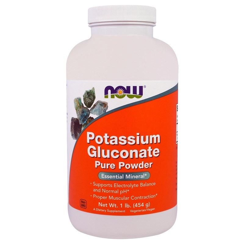 

Глюконат калия NOW Foods "Potassium Gluconate Pure Powder" чистый порошок (454 г)