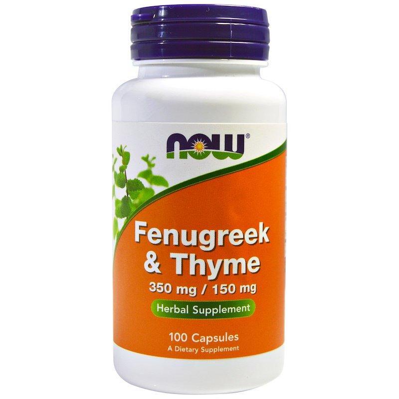 

Пажитник и тимьян NOW Foods "Fenugreek & Thyme" 350 мг / 150 мг (100 капсул)