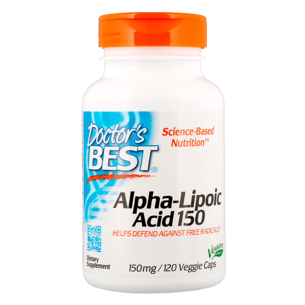 

Альфа-липоевая кислота Doctor's Best "Alpha Lipoic Acid" 150 мг (120 капсул)