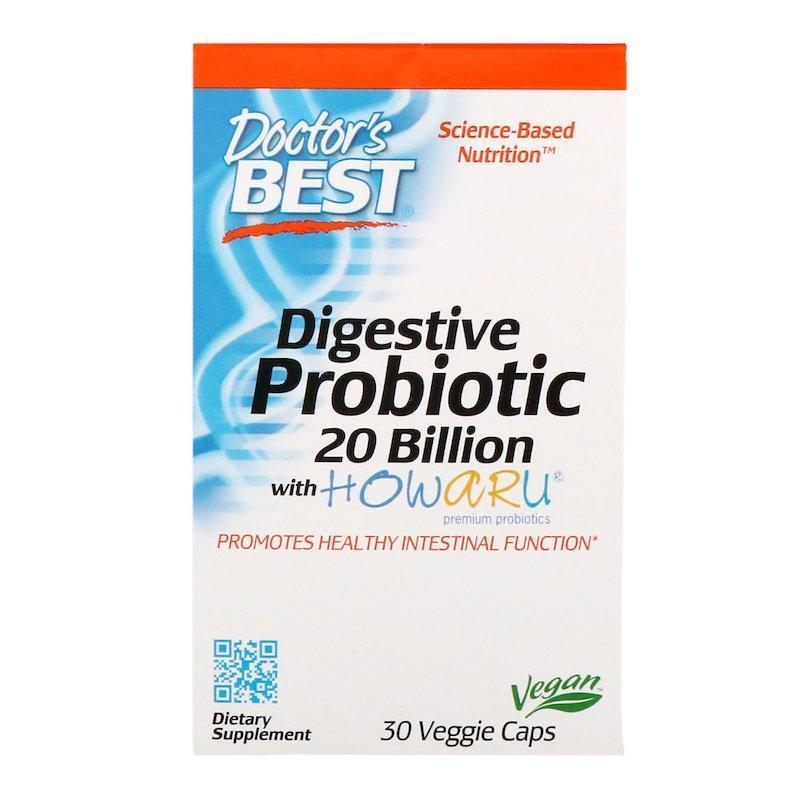 

Пробиотики Doctor's Best "Digestive Probiotic with Howaru" 20 млрд КОЕ (30 капсул)