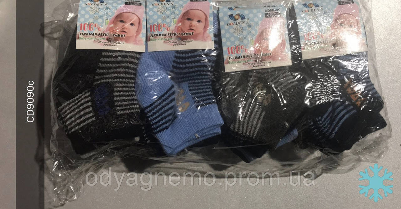 Детские утепленные носки для мальчиков Golden's оптом, 0/12 мес. Артикул: GD9090C, фото 1