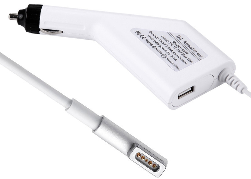 

Автомобильный блок питания Dellta для ноутбука Apple (16.5V 60W 3.65A) MagSafe 1 L pin