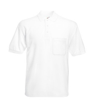 

Мужская Рубашка Поло с карманом 65/35 S, 30 Белый