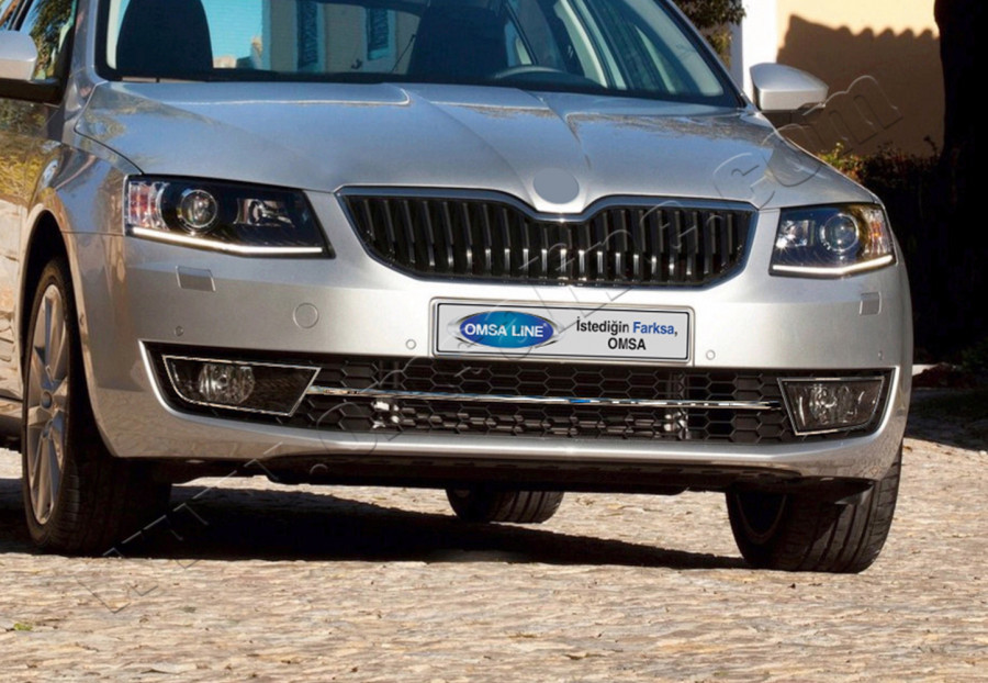 

Skoda Octavia (2012-) Накладка в передний бампер 1шт