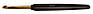 Гачок алюмінієвий з чорною ручкою і золотим наконечником KnitPro, 30801, 2,00 мм