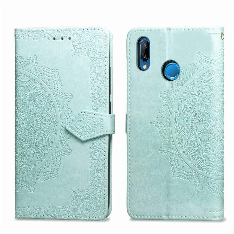 

Кожаный чехол (книжка) Art Case с визитницей для Huawei P Smart+ (nova 3i) Бирюзовый