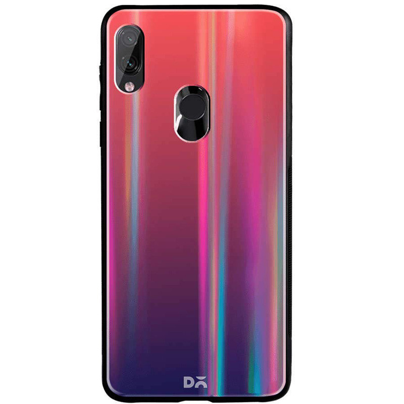 

TPU+Glass чехол Gradient Aurora с лого для Xiaomi Redmi 7 Красный