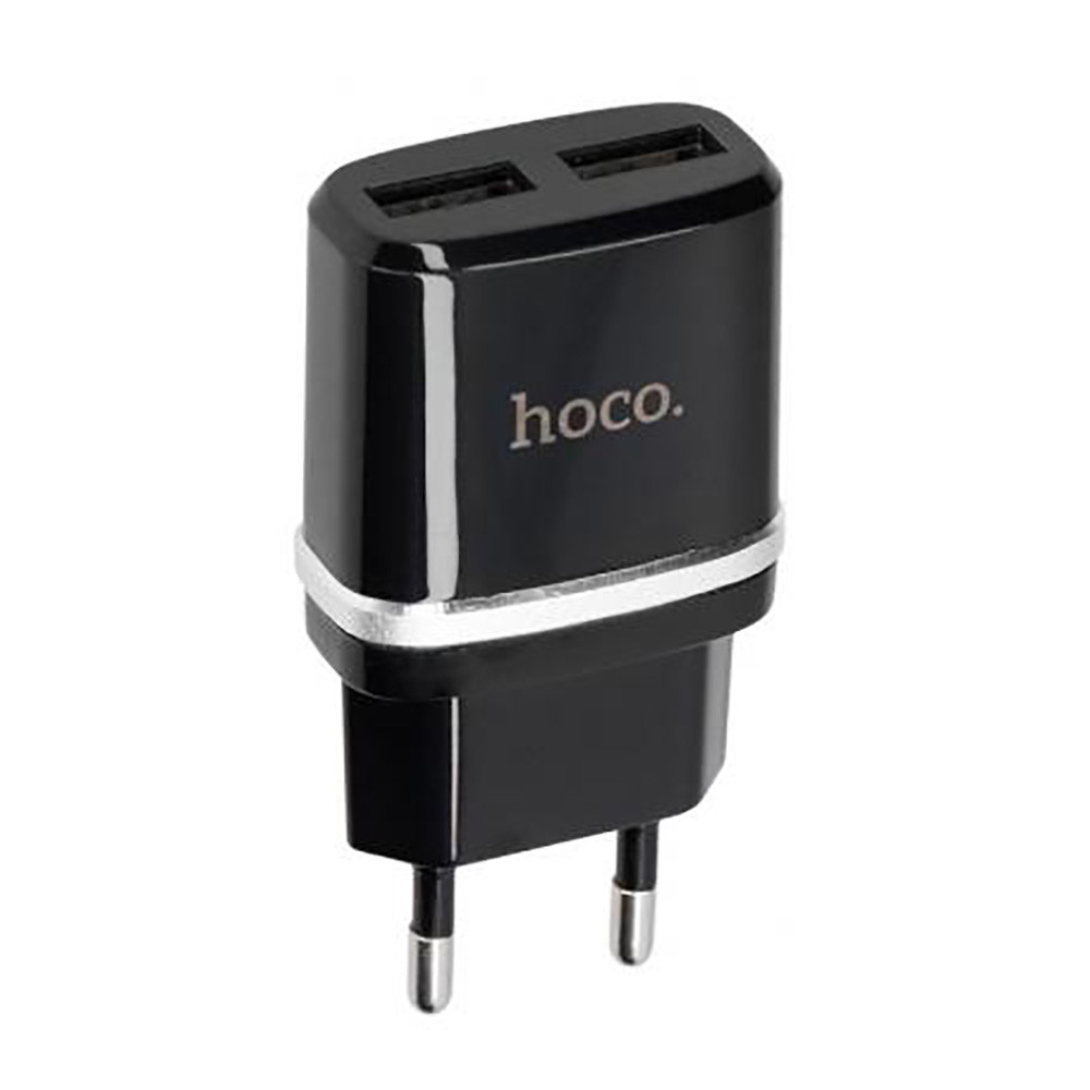 

Мобильная зарядка 220V HOCO C12+кабель MicroUSB-USB