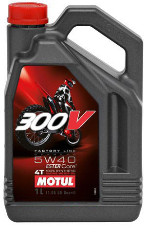 

MOTUL 300V 4T FACTORY LINE OFF ROAD SAE 5W40 (4L) моторное масло для мотоспорта 4Т