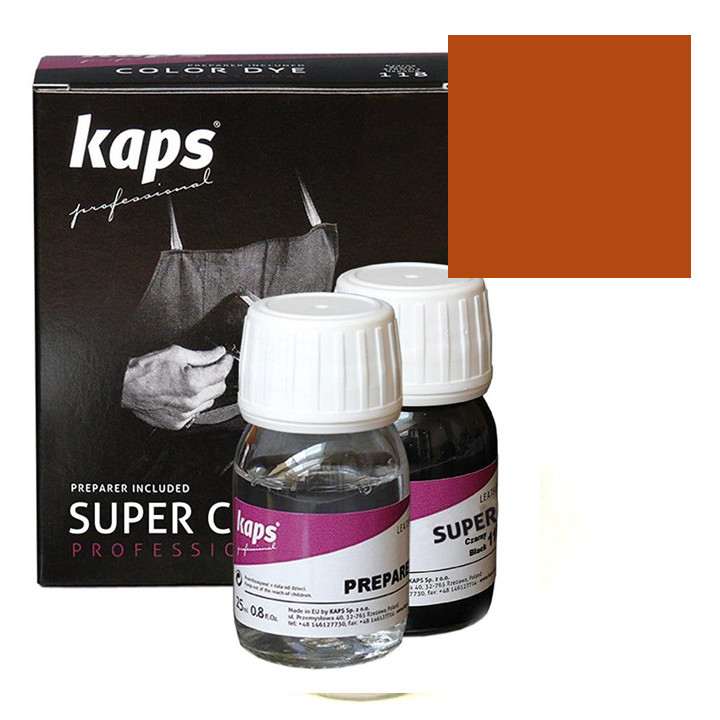 

Краска для обуви + средство для подготовки к покраске Kaps Super Color + Preparer 25 ml 163 Pale Orange