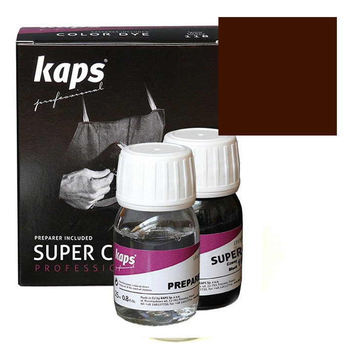 

Краска для обуви + средство для подготовки к покраске Kaps Super Color + Preparer 25 ml 180 Chocolate