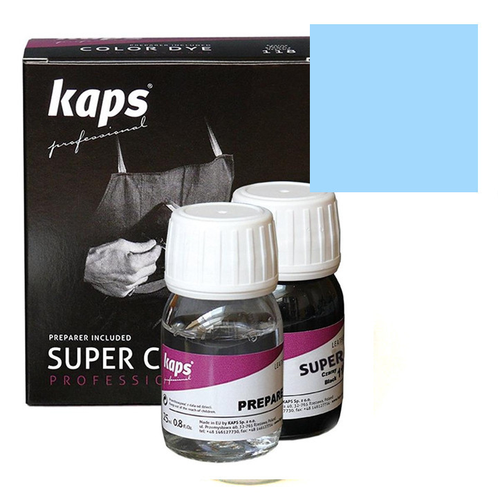 

Краска для обуви + средство для подготовки к покраске Kaps Super Color + Preparer 25 ml 121 Sky Blue