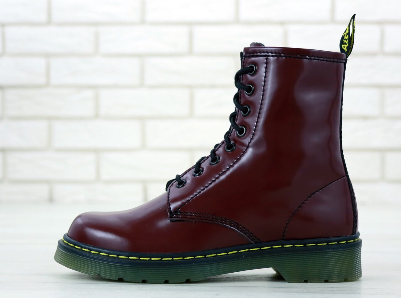 

Ботинки женские бордовые осенние демисезонные Dr.Martens Доктор Мартинс 37, Бордовый