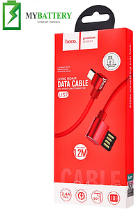 USB кабель Hoco U37 Long Roam Micro USB (1200mm), червоний