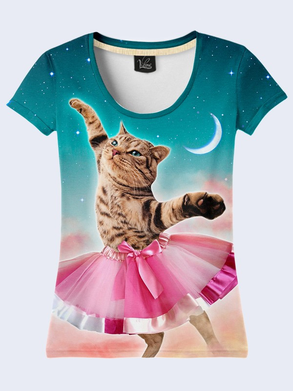 Жіноча футболка Cat in a tutu