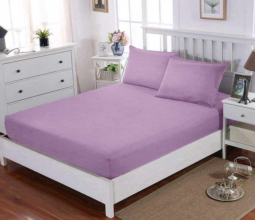 

Набор простынь натяжная с наволочками Ютек Hotel Collection Cotton Lilac 80х190 см + 1 наволочка (50х70 см)